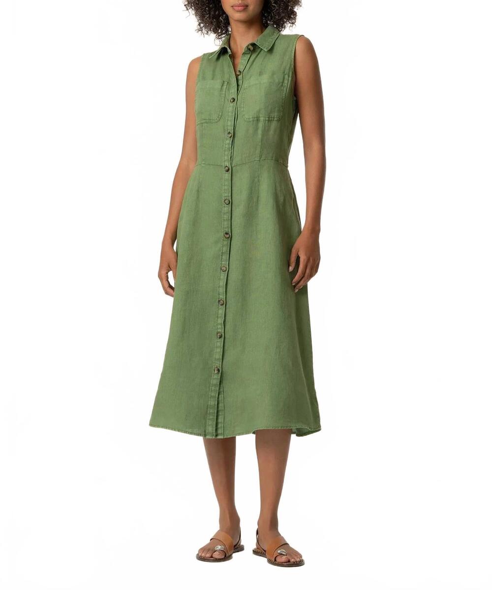 NEW KUT FROM THE KLOTH bowie button down midi dress in olive